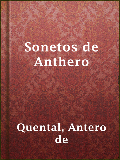 Cover image for Sonetos de Anthero